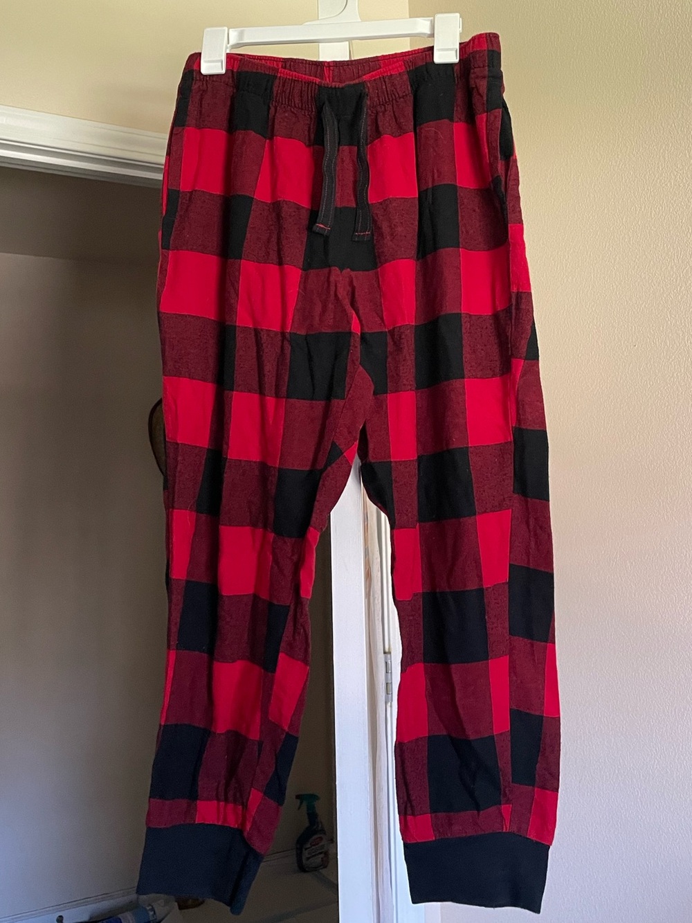 Old Navy Red and Black Plaid Lounge Pants